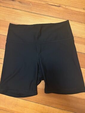 Old Navy Black Ribbed High-Rise Biker Shorts